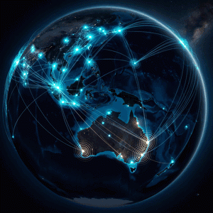 Image of connected globe